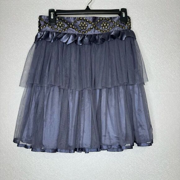 Twelve by Twelve Studded Tulle Layered Skirt M - Picture 1 of 5